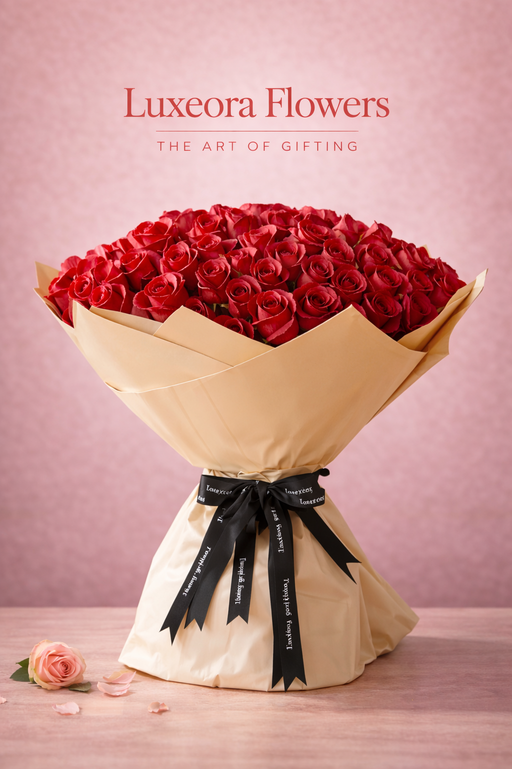 Classic 100 Red Roses Bouquet