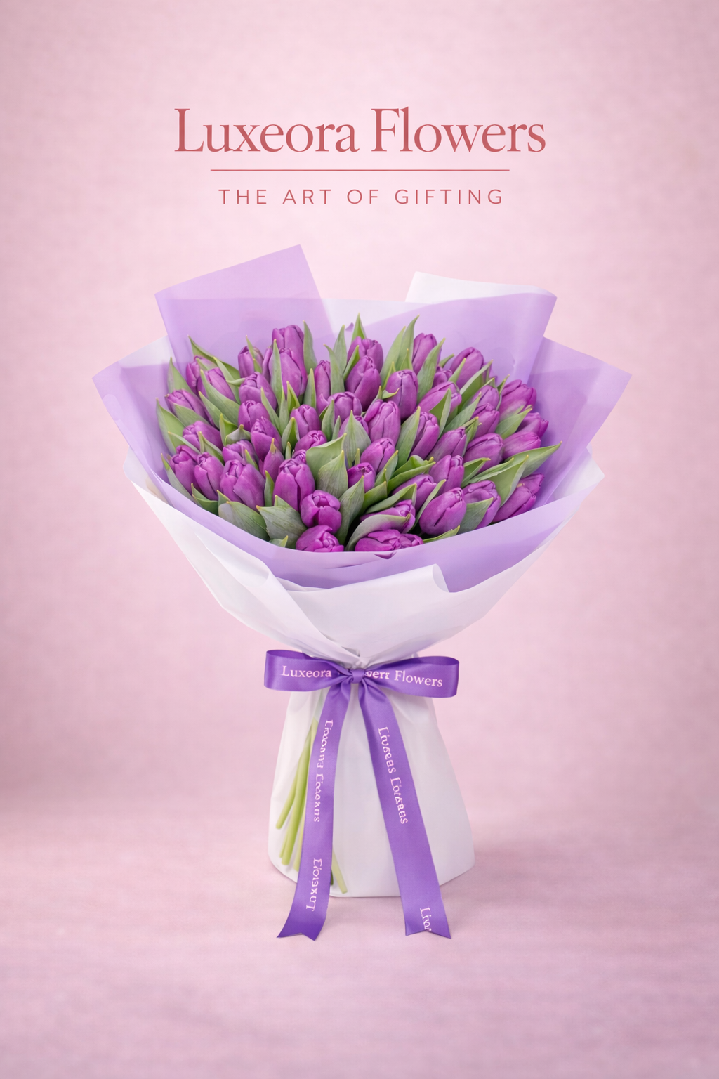 51 Purple Tulips