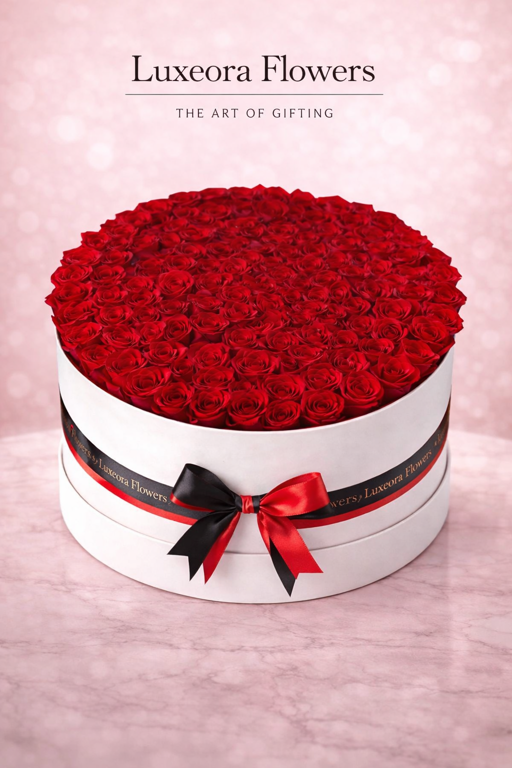 Round Rose Box White