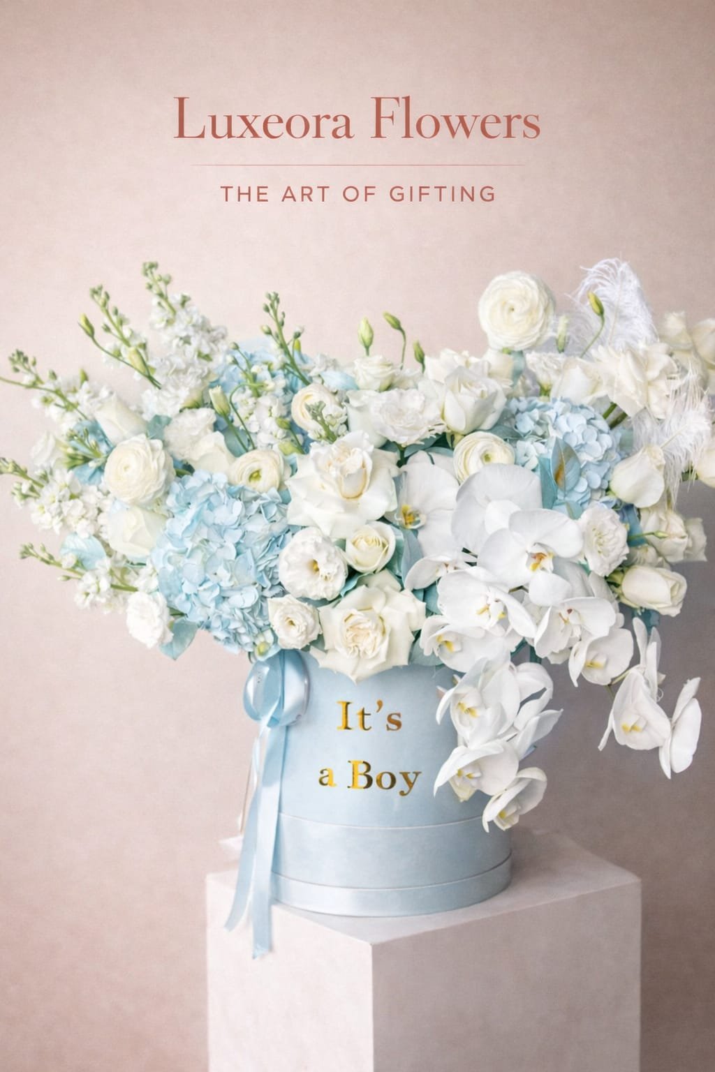 Florence blue hatbox