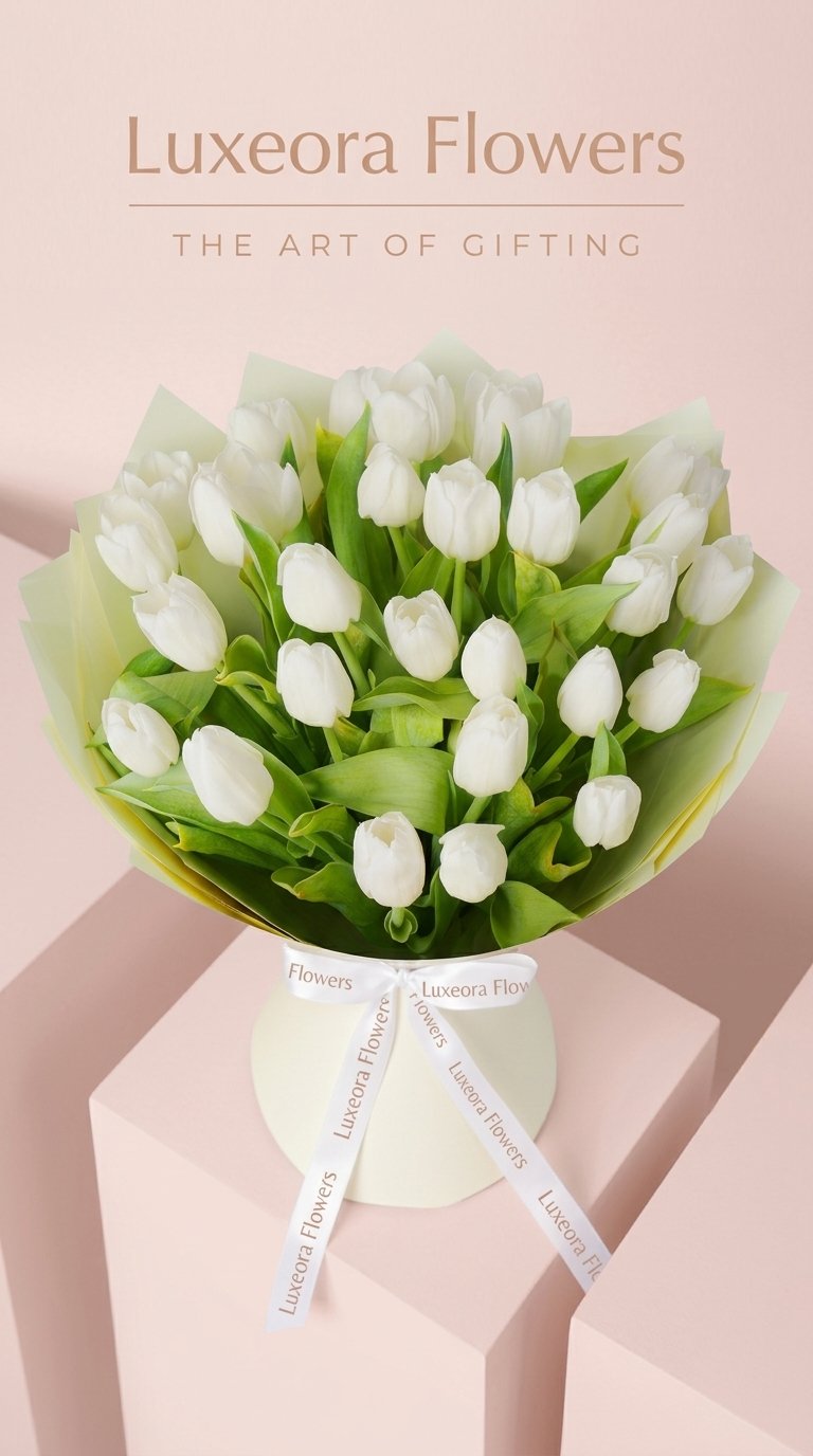 Luxury White Tulips